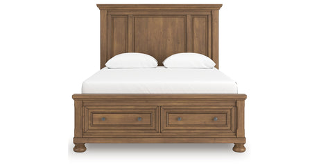 Feddinger Medium Brown Queen Panel Storage Bed from Ashley - Luna Furniture