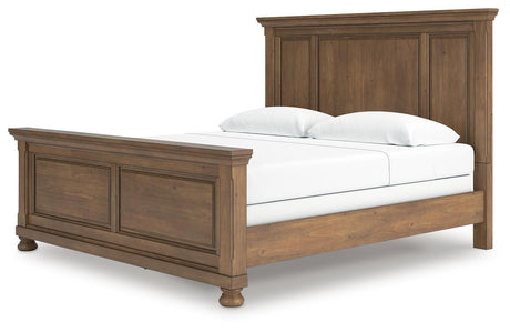 Feddinger Medium Brown King Panel Bed, Dresser, Mirror, Chest and 2 Nightstands from Ashley - Luna Furniture