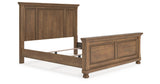 Feddinger King Panel Bed with Dresser in Medium Brown from Ashley - Luna Furniture