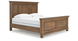 Feddinger King Panel Bed with Dresser and Nightstand in Medium Brown from Ashley - Luna Furniture