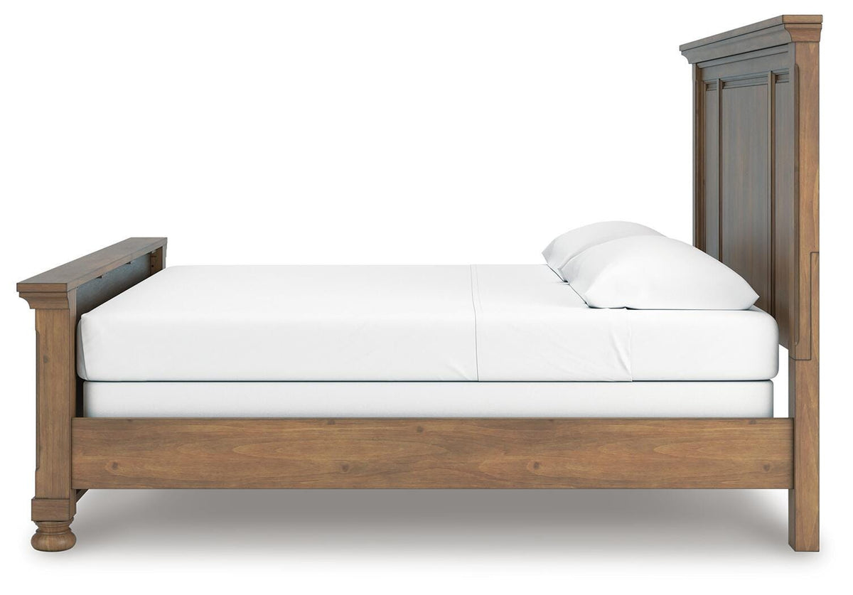 Feddinger King Panel Bed, Dresser, Mirror, Chest and 2 Nightstands from Ashley - Luna Furniture
