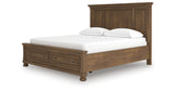 Feddinger Medium Brown California King Panel Storage Bed from Ashley Furniture - Luna Furniture