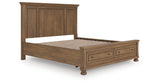 Feddinger Medium Brown California King Panel Storage Bed from Ashley Furniture - Luna Furniture