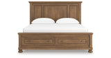 Feddinger Medium Brown California King Panel Storage Bed from Ashley Furniture - Luna Furniture