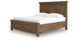 Feddinger Medium Brown King Panel Storage Bed from Ashley Furniture - Luna Furniture