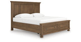 Feddinger Medium Brown King Panel Storage Bed from Ashley Furniture - Luna Furniture