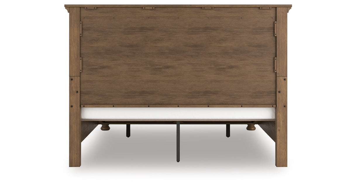 Feddinger Medium Brown King Panel Storage Bed from Ashley Furniture - Luna Furniture