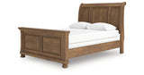 Feddinger Medium Brown Queen Sleigh Bed from Ashley Furniture - Luna Furniture