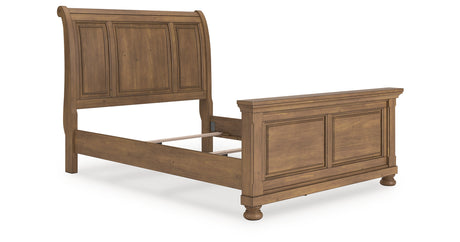 Feddinger Medium Brown Queen Sleigh Bed from Ashley Furniture - Luna Furniture