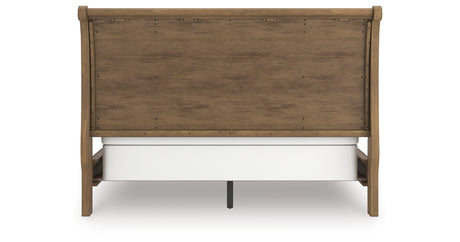 Feddinger Medium Brown California King Sleigh Bed from Ashley - Luna Furniture