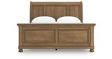 Feddinger Medium Brown California King Sleigh Bed from Ashley Furniture - Luna Furniture