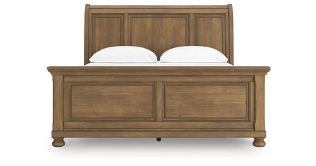 Feddinger Medium Brown California King Sleigh Bed from Ashley - Luna Furniture