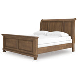 Feddinger Medium Brown Sleigh Panel Bedroom Set from Ashley - Luna Furniture