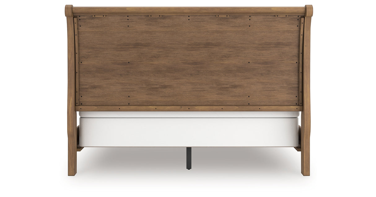 Feddinger Medium Brown King Sleigh Bed from Ashley Furniture - Luna Furniture