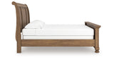 Feddinger Medium Brown King Sleigh Bed from Ashley Furniture - Luna Furniture