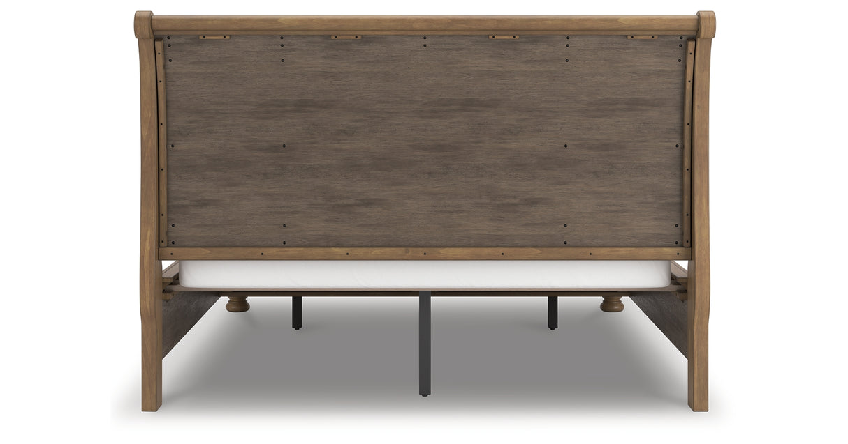 Feddinger Medium Brown California King Storage Sleigh Bed from Ashley Furniture - Luna Furniture