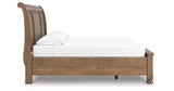 Feddinger Medium Brown King Storage Sleigh Bed from Ashley Furniture - Luna Furniture