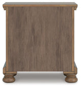 Feddinger Chestnut Queen Panel Bed, Dresser, Mirror, Chest and 2 Nightstands from Ashley - Luna Furniture