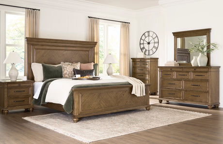 Karallin Medium Brown Panel Bedroom Set from Ashley - Luna Furniture