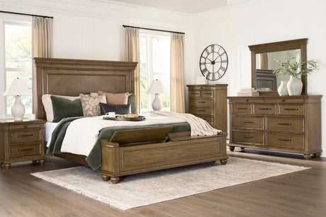 Karallin Medium Brown Storage Panel Bedroom Set from Ashley - Luna Furniture