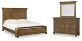Karallin Queen Panel Storage Bed, Dresser and Mirror from Ashley - Luna Furniture