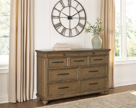 Karallin Medium Brown Dresser from Ashley - Luna Furniture