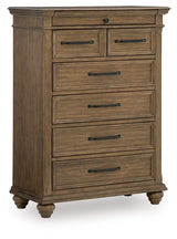Karallin Medium Brown Chest of Drawers from Ashley Furniture - Luna Furniture