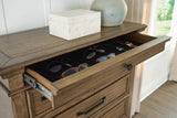 Karallin Medium Brown Chest of Drawers from Ashley Furniture - Luna Furniture