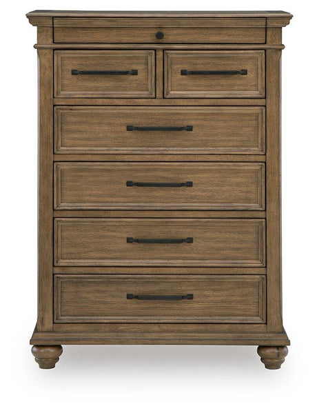 Karallin Medium Brown Chest of Drawers from Ashley Furniture - Luna Furniture