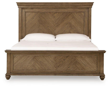 Karallin Medium Brown California King Panel Bed from Ashley Furniture - Luna Furniture