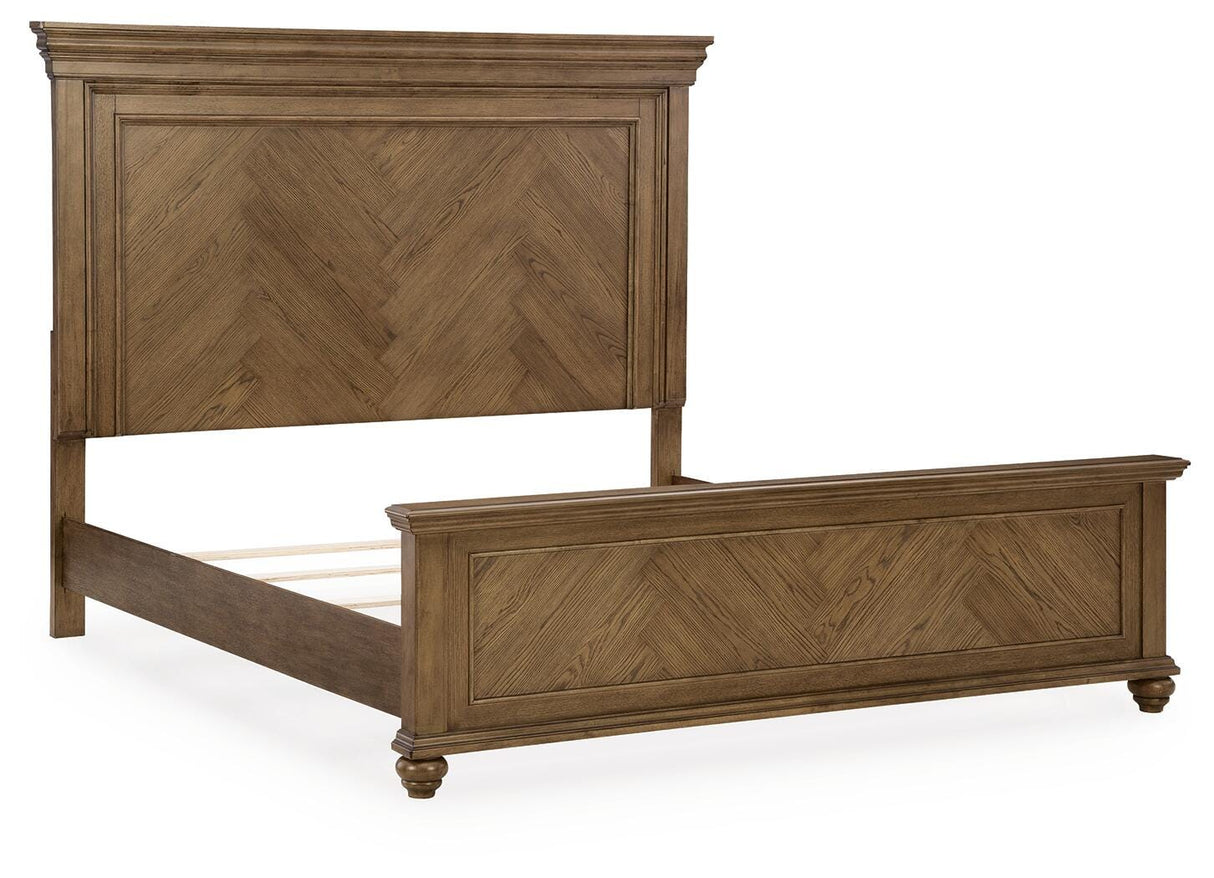 Karallin Medium Brown California King Panel Bed from Ashley - Luna Furniture