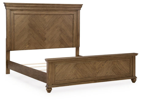 Karallin Medium Brown California King Panel Bed from Ashley Furniture - Luna Furniture