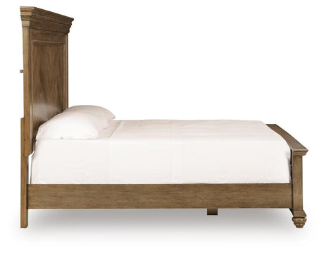 Karallin Medium Brown California King Panel Bed from Ashley Furniture - Luna Furniture