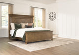 Karallin Medium Brown California King Panel Bed from Ashley - Luna Furniture