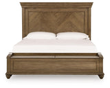 Karallin Medium Brown King Panel Storage Bed from Ashley Furniture - Luna Furniture