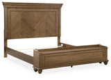 Karallin Medium Brown California King Panel Storage Bed from Ashley Furniture - Luna Furniture