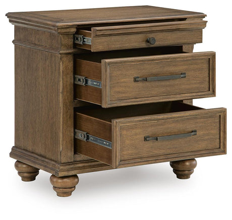 Karallin Medium Brown Nightstand from Ashley Furniture - Luna Furniture