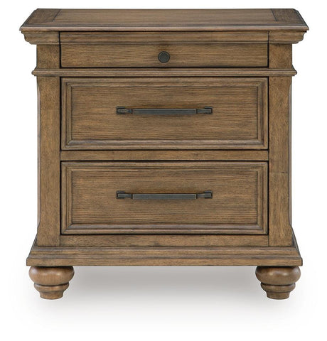 Karallin Medium Brown Nightstand from Ashley Furniture - Luna Furniture