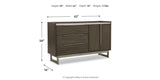 Arkenton King Panel Bed with Dresser in Grayish Brown from Ashley - Luna Furniture