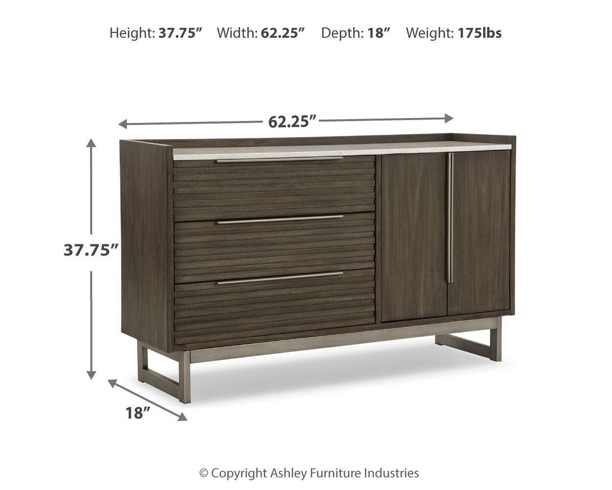 Arkenton Grayish Brown/White Dresser from Ashley - Luna Furniture