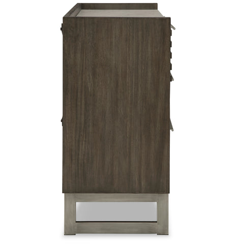 Arkenton California King Panel Bed with Dresser in Grayish Brown from Ashley - Luna Furniture