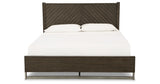 Arkenton King Panel Bed with Mirrored Dresser in Grayish Brown from Ashley Furniture - Luna Furniture
