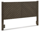 Arkenton King Panel Bed with Mirrored Dresser in Grayish Brown from Ashley Furniture - Luna Furniture