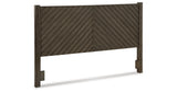 Arkenton King Panel Bed with Mirrored Dresser in Grayish Brown from Ashley Furniture - Luna Furniture