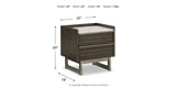 Arkenton California King Panel Bed with Mirrored Dresser and 2 Nightstands in Grayish Brown from Ashley - Luna Furniture