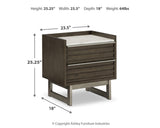 Arkenton Grayish Brown/White Nightstand from Ashley - Luna Furniture