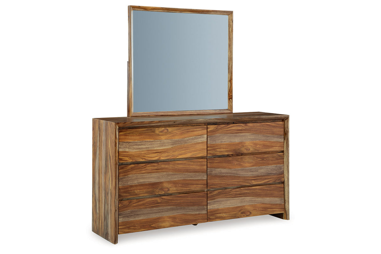 Dressonni Brown Dresser and Mirror from Ashley - Luna Furniture