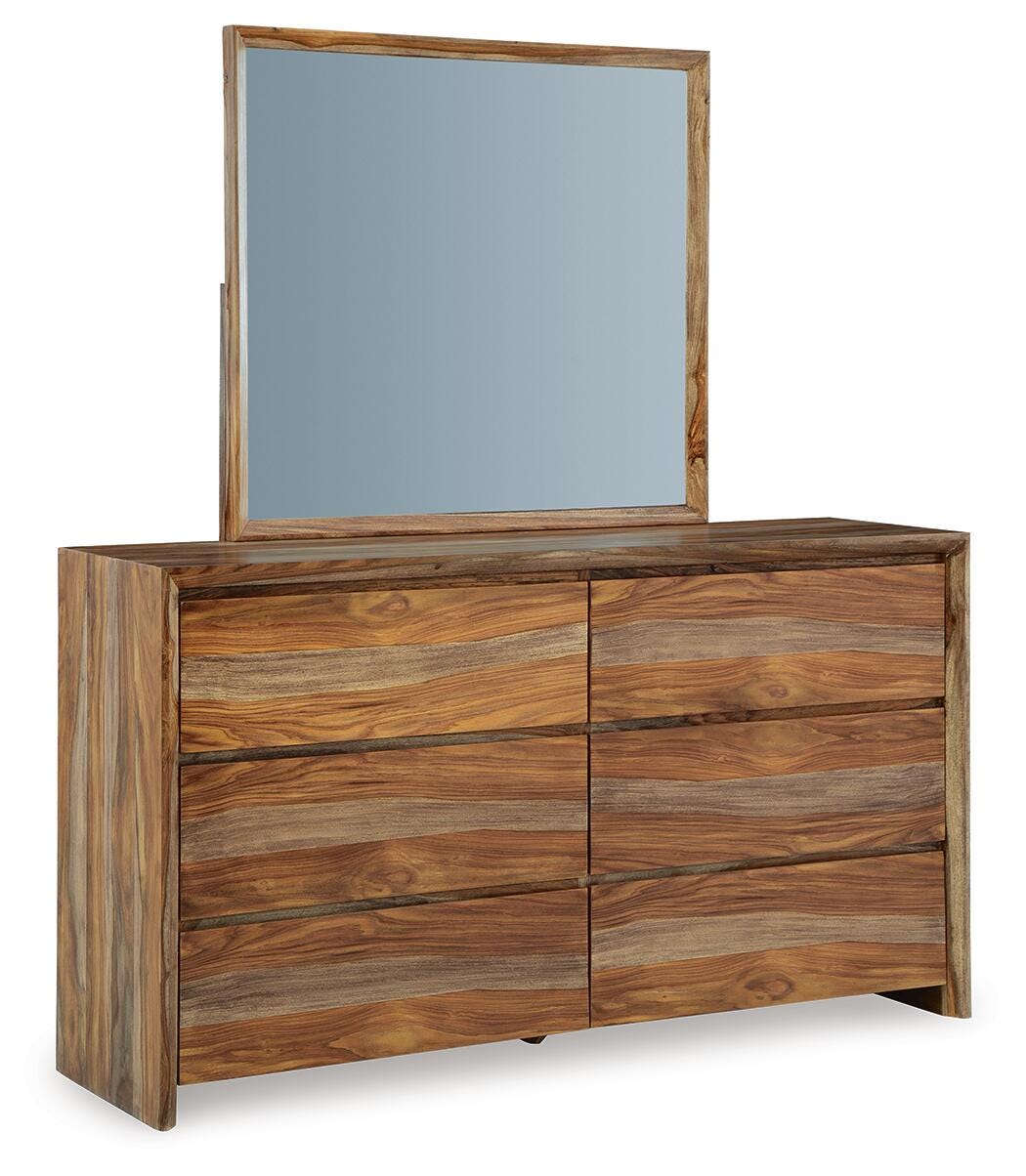 Dressonni Brown Dresser and Mirror from Ashley Furniture - Luna Furniture