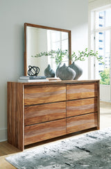 Dressonni Brown Dresser and Mirror from Ashley Furniture - Luna Furniture