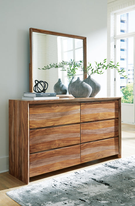 Dressonni Brown Dresser and Mirror from Ashley - Luna Furniture
